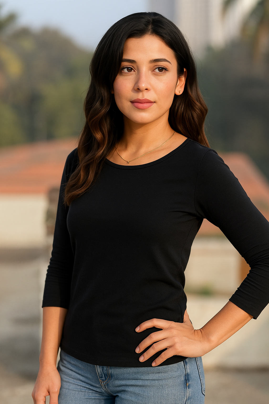 Black Full Sleeves T-shirt