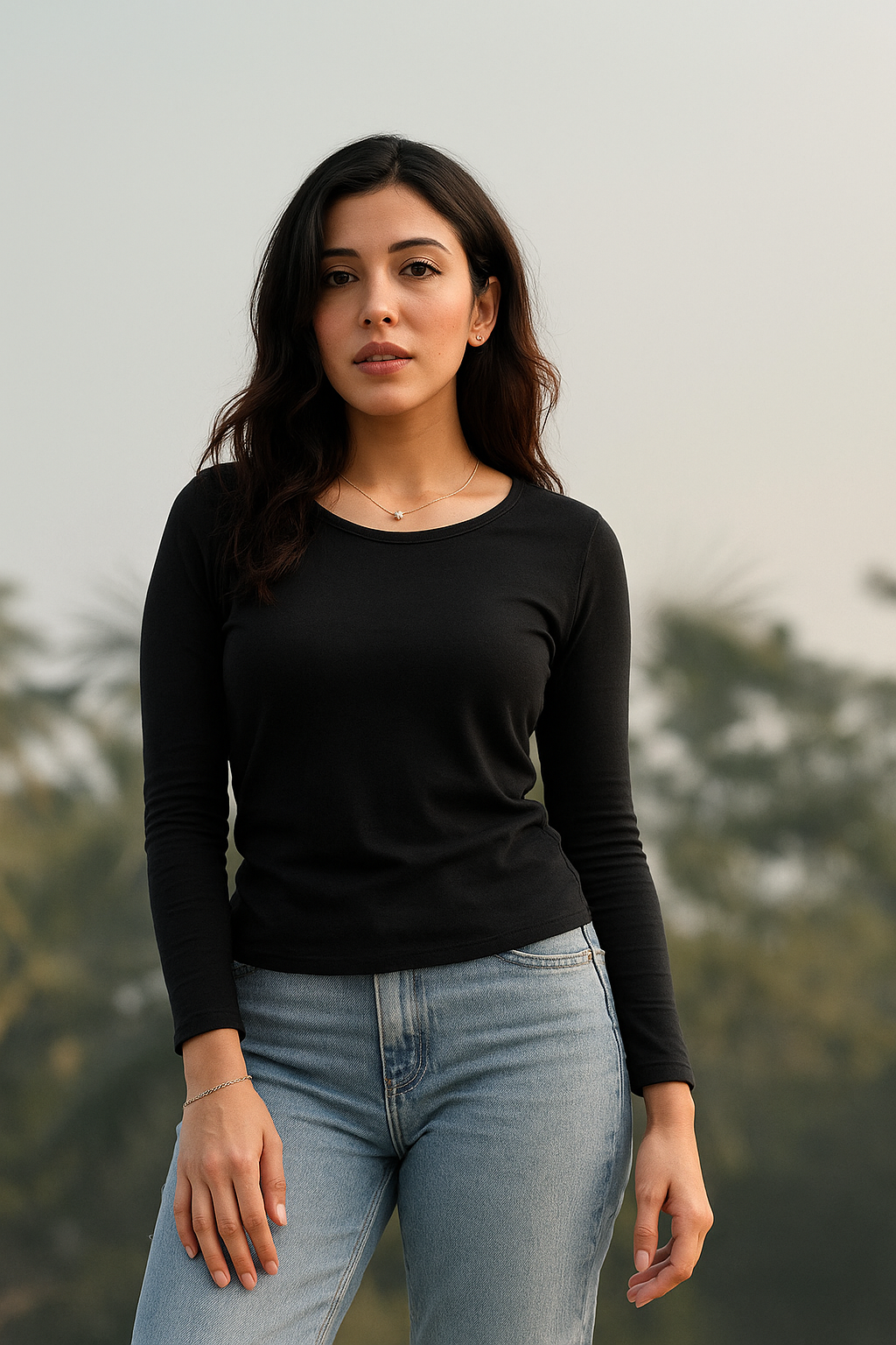 Black Full Sleeves T-shirt