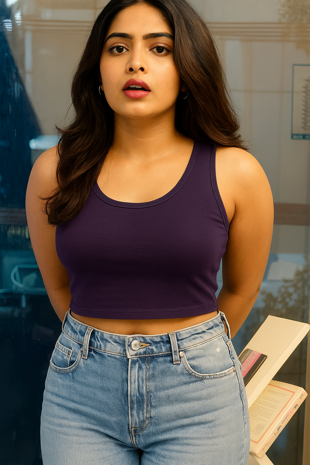 Purple Crop Tank