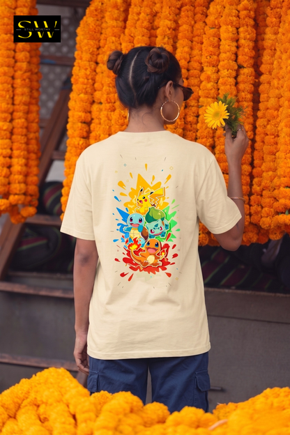 Pikachu & Friends Unisex Oversized Standard T-Shirt