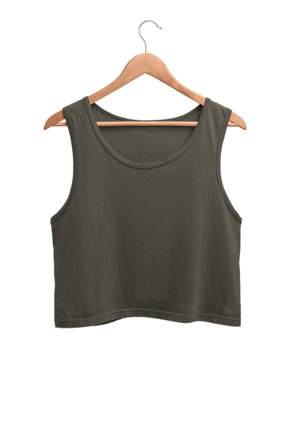 Olive Green Crop Tank