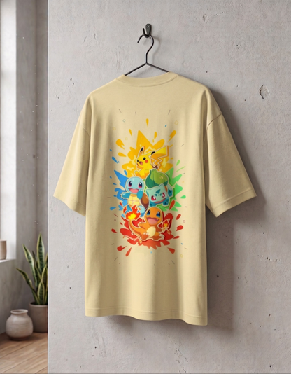 Pikachu & Friends Unisex Oversized Standard T-Shirt