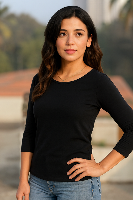 Black Full Sleeves T-shirt