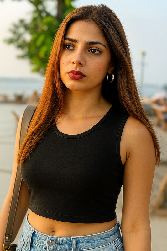 Black Crop Tank