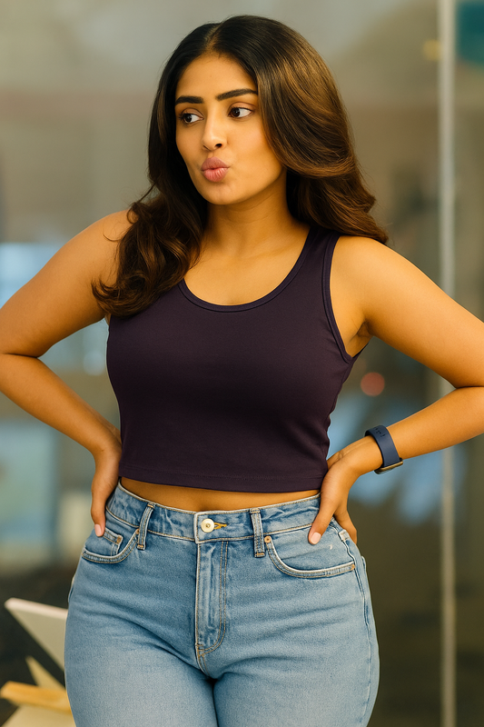 Purple Crop Tank