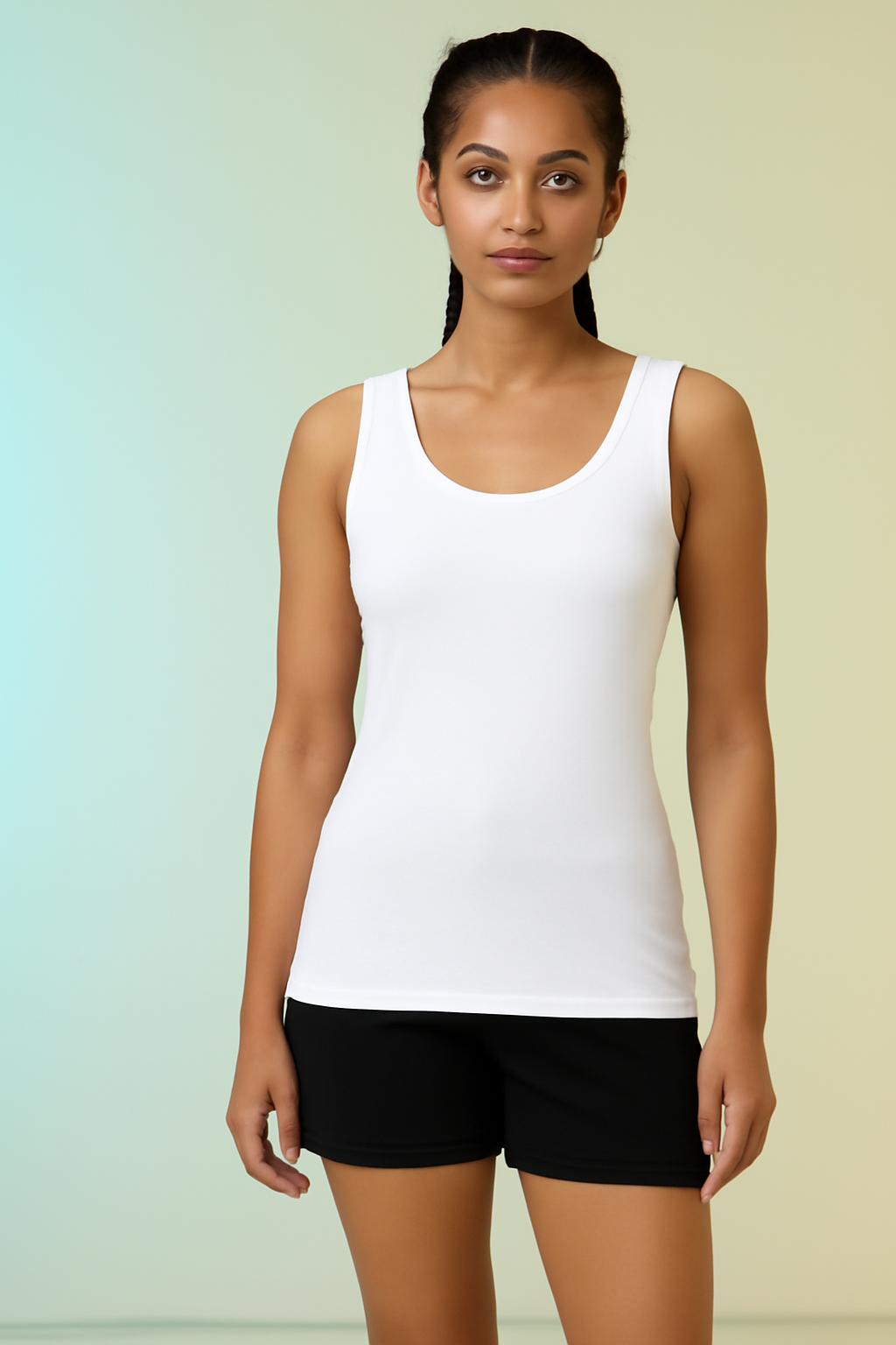 White Femal Tank Top